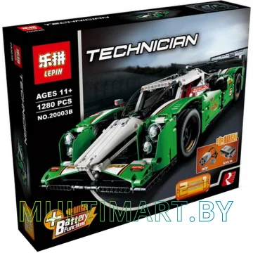 Конструктор Lepin 20003b Зеленый гоночный автомобиль с PF (1280 деталей)